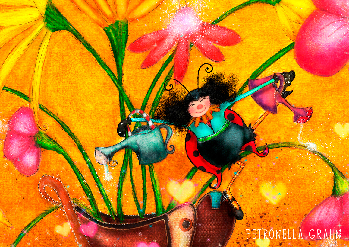 "Elämä on ihanaa" - satutaidekuvajuliste, A4 - Image 2