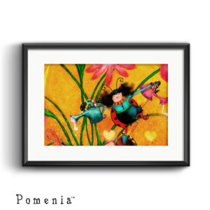 "Elämä on ihanaa" - satutaidekuvajuliste, A4