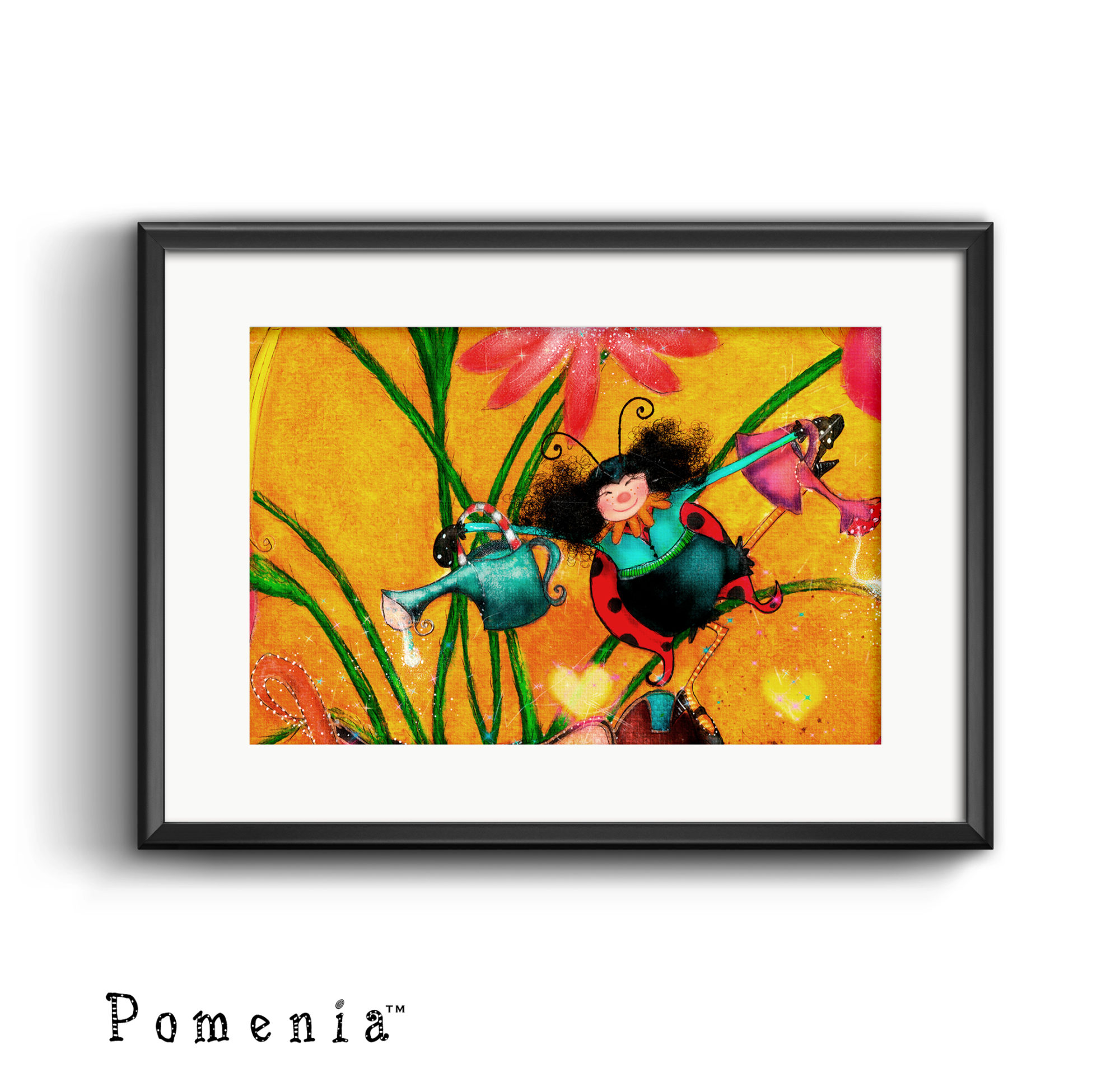 "Elämä on ihanaa" - satutaidekuvajuliste, A4