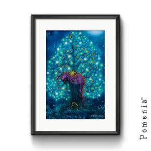 "Dreaming Blue" - satutaidekuvajuliste, A4