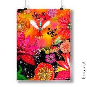 "Kukkia ja keijuja" - satukuvajuliste, A3