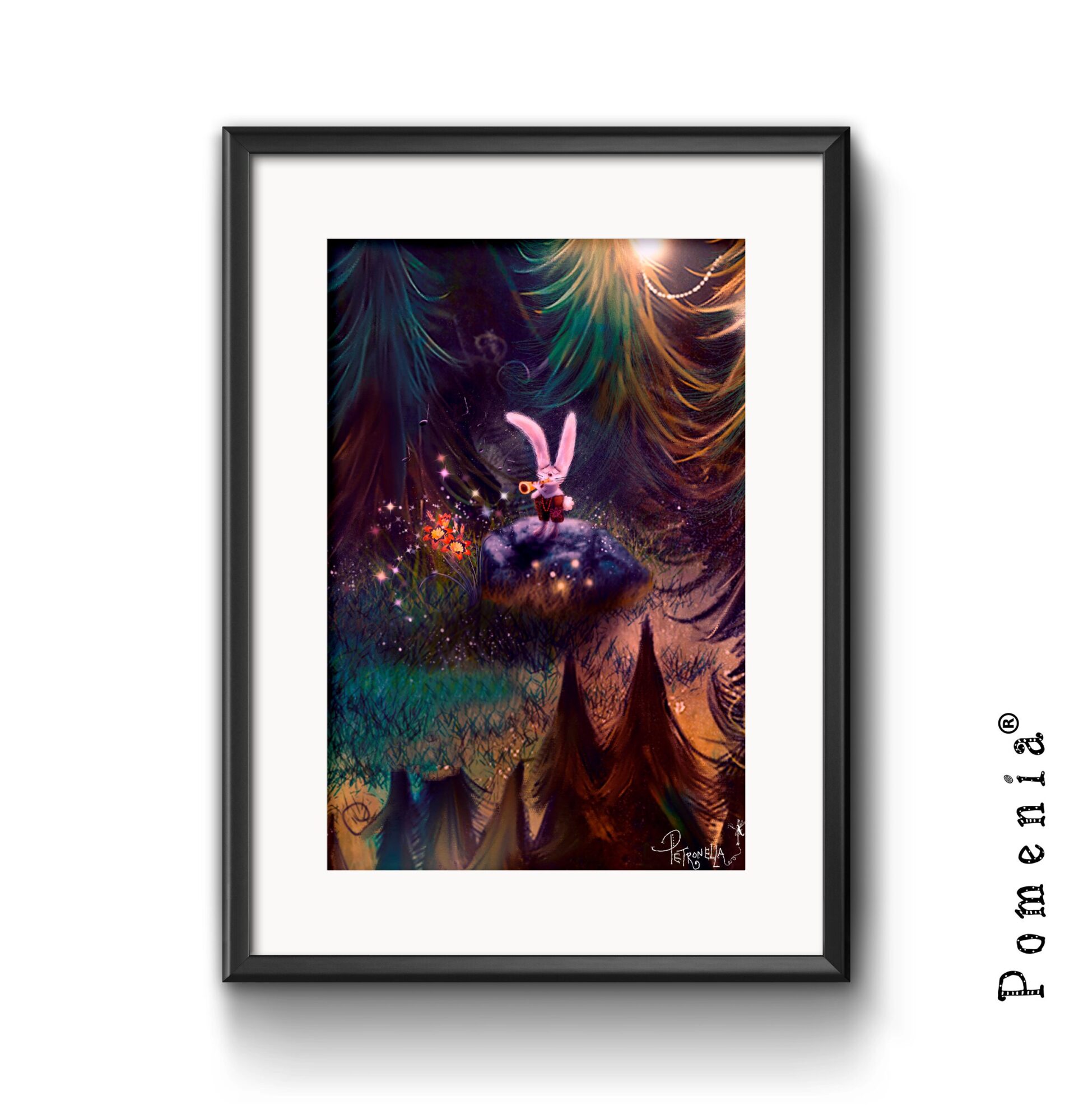 "Kuulen metsänväen kutsuvan" - satukuvajuliste, A4