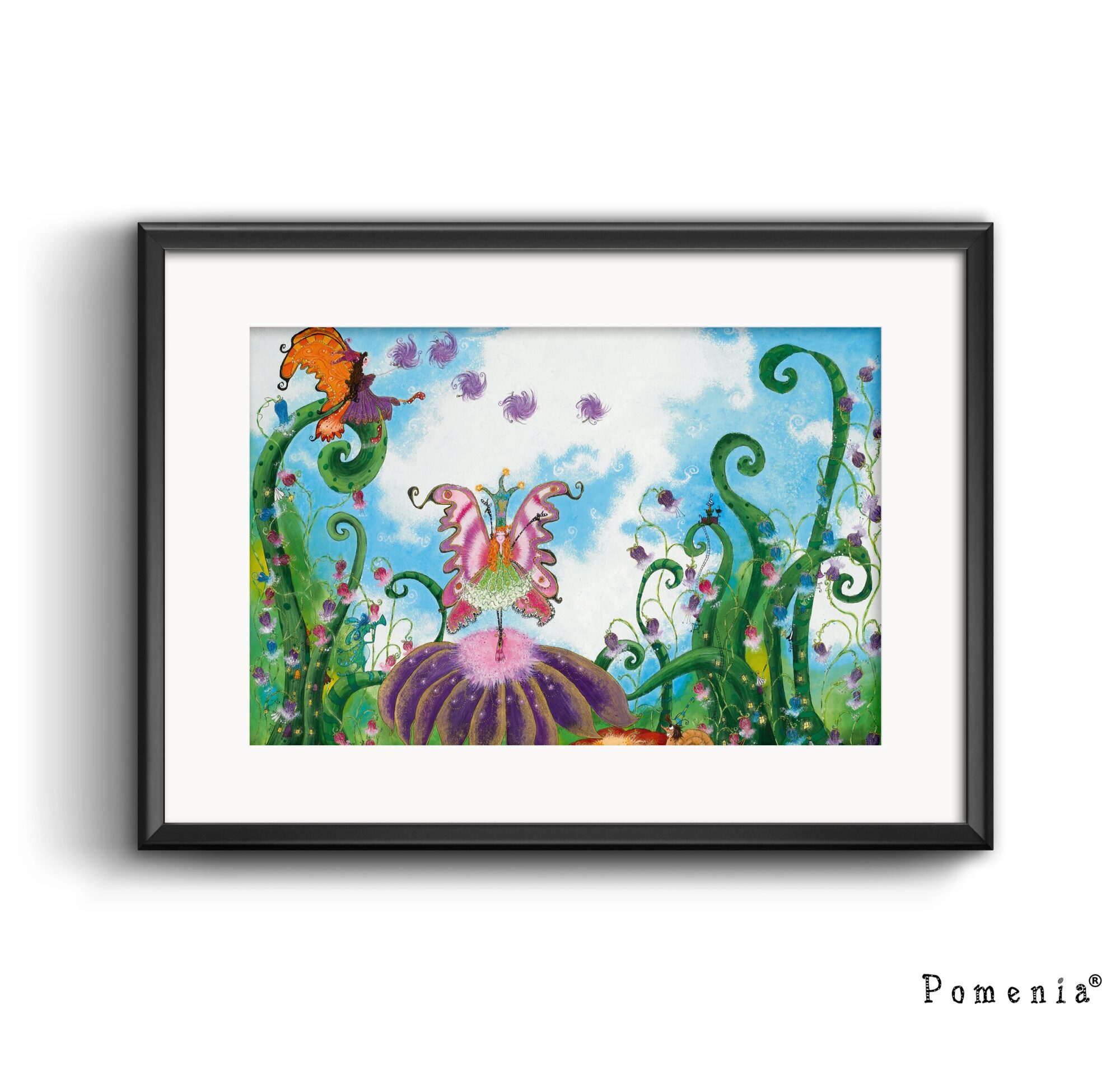 "Koko Kesä Kukkia ja Keijuja" -satutaidekuvajuliste, A4