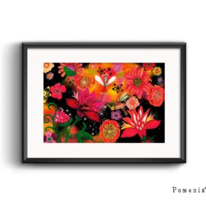 "Kukkia Ja Keijuja" -satutaidekuvajuliste, A4