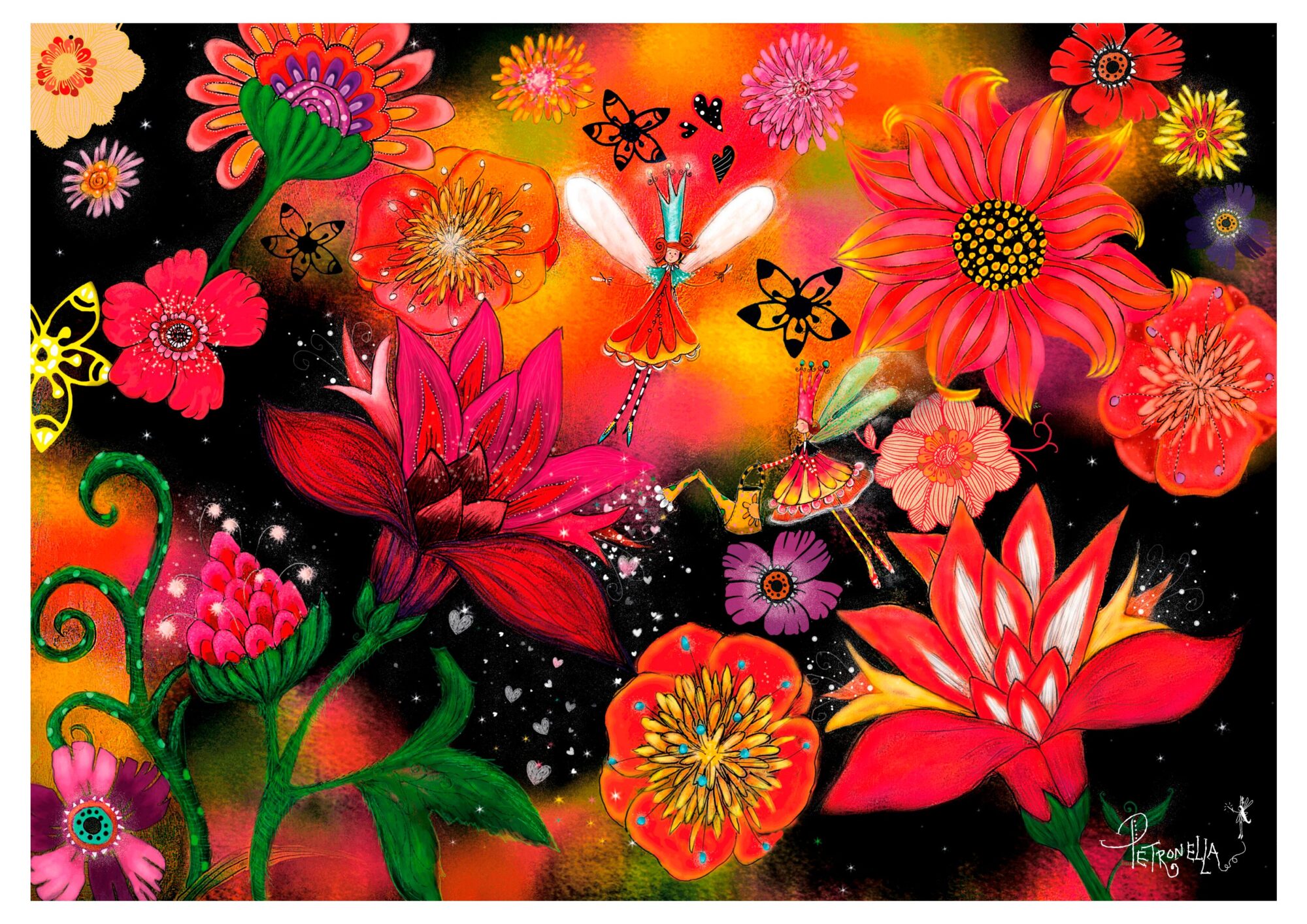 "Kukkia Ja Keijuja" -satutaidekuvajuliste, A4 - Image 2