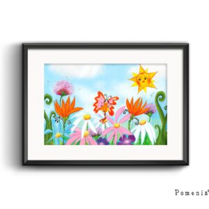 "Kukkaketo" -satutaidekuvajuliste, A4