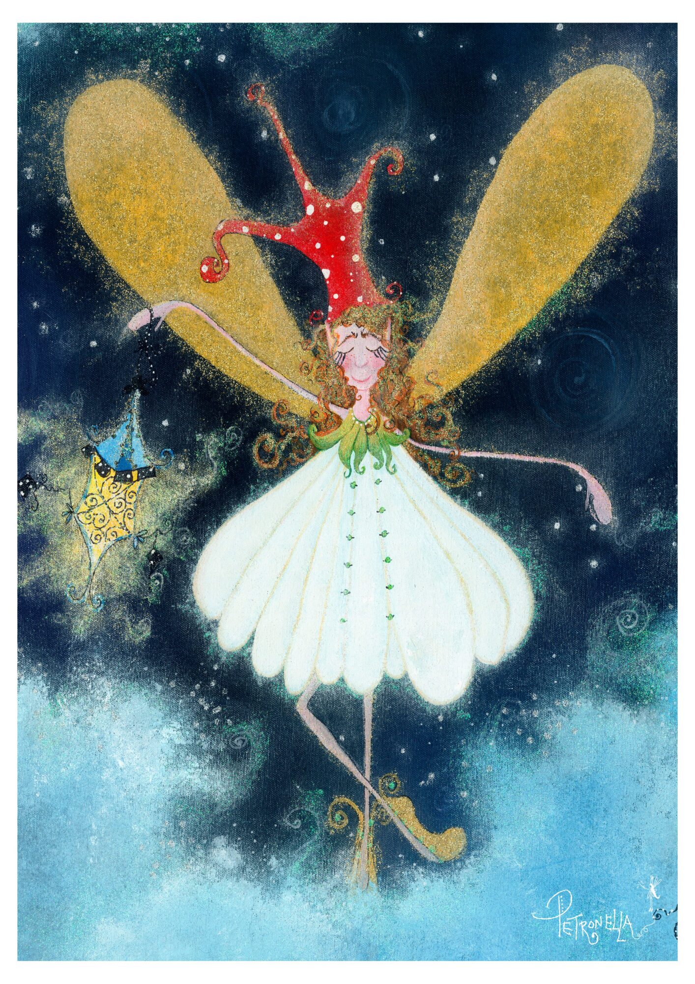 "Talvikeiju ja Lyhty" -satutaidekuvajuliste, A4 - Image 2