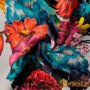 "Dragon Flower", grey, 295 cm PALA -DIGITRIKOO