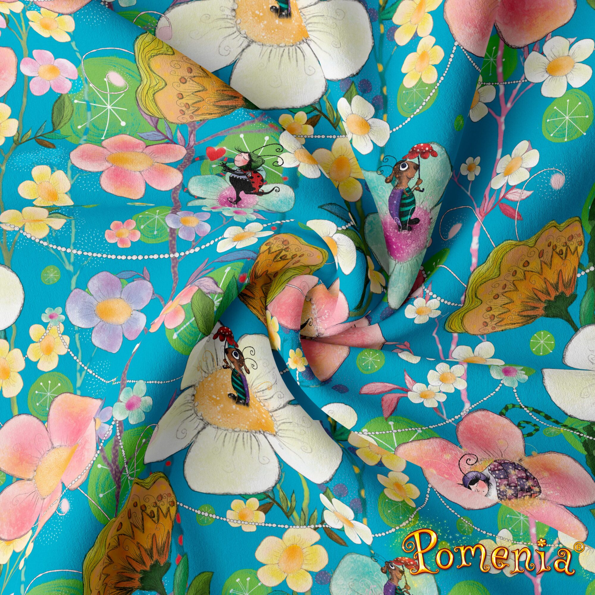 "Satumetsä Salainen", turkoosi, 100cm PALA -DIGITRIKOO