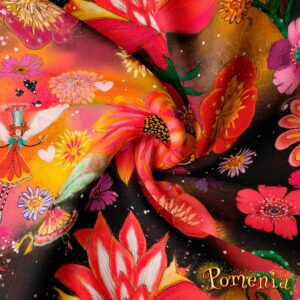 "Flowers And Fairies", red, 210 cm PALA -DIGITRIKOO