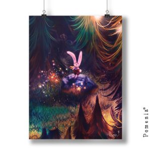 "Kuulen Metsänväen Kutsuvan" - satukuvajuliste A3