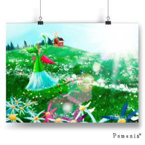 "LIlly Lohikäärmeneito" - satukuvajuliste,  A3