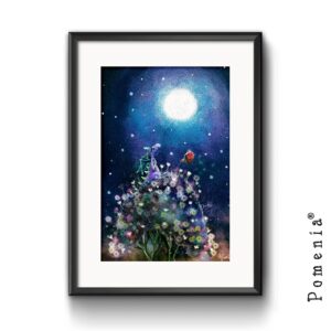 "Oi kerro, onko se totta?"-blue, satutaidekuvajuliste A4