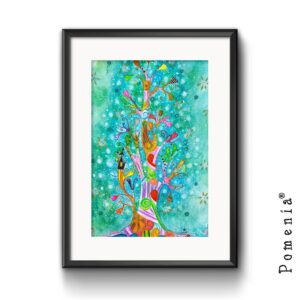 "Kaunis Sydänpuu" -satutaidekuvajuliste, A4