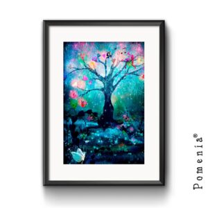 "Sydänyö" - satutaidekuvajuliste, A4