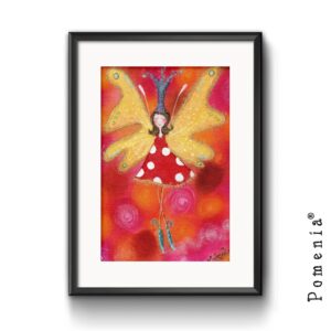 "Tipsukka-Perhonen" - satutaidekuvajuliste, A4