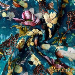 "The Mystic Veil And The White Butterfly", blue, 185cm-DIGITRIKOO