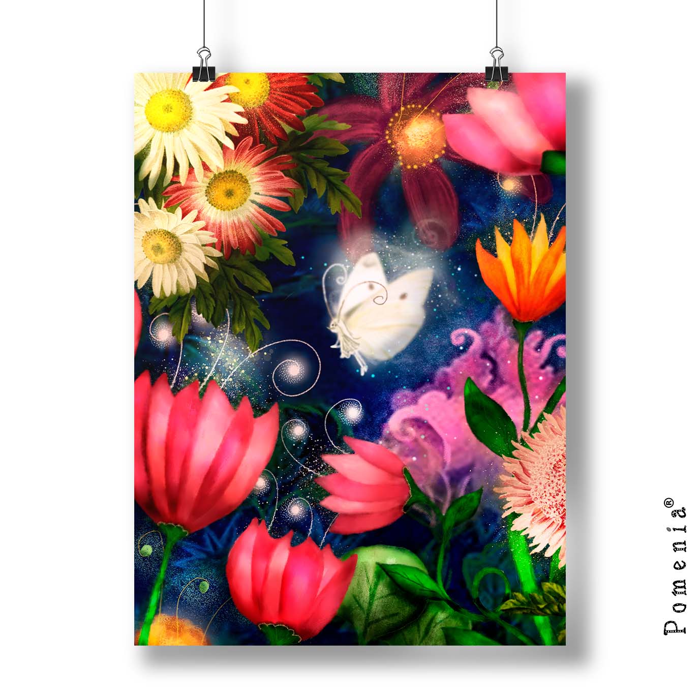 "Valkoinen Perhonen" -satukuvajuliste, A2