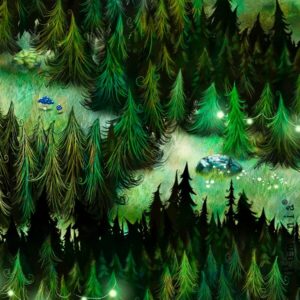 "Kuusien Kuiske", vihreä, TRIKOO, 40cm