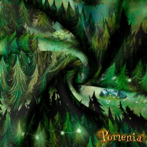 "Kuusien Kuiske", green, 180cm-DIGITRIKOO