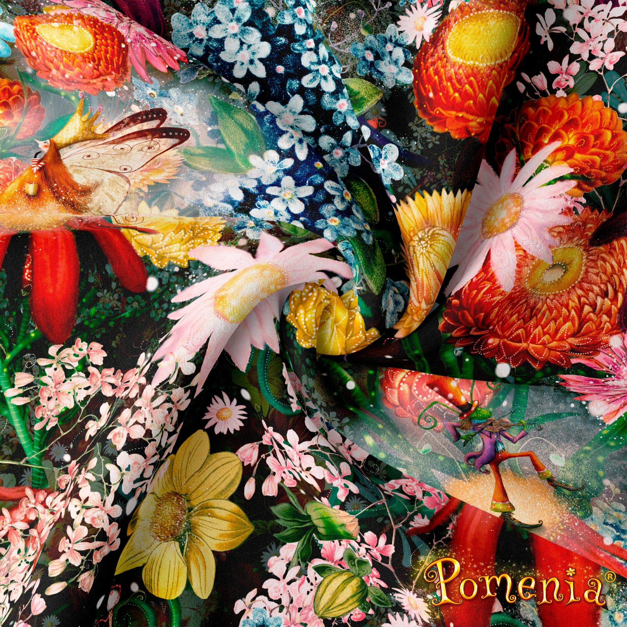 "Magical Meadow Aurora", dark green, 160 cm PALA -DIGITRIKOO