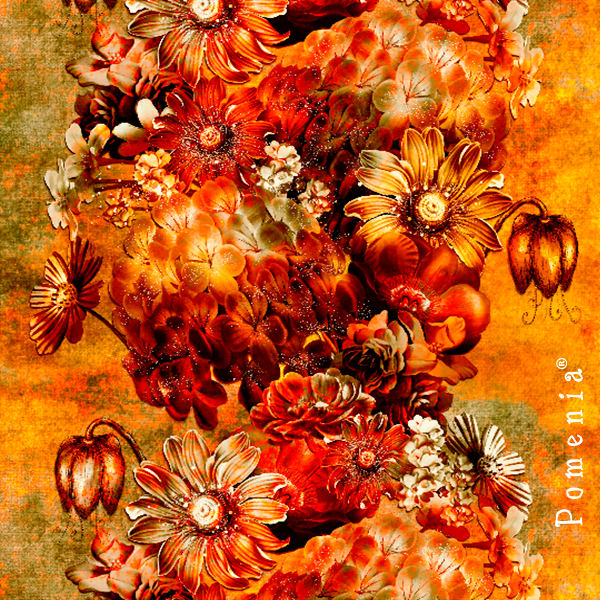 "Dragon Flower", ocra, TRIKOO, 40cm