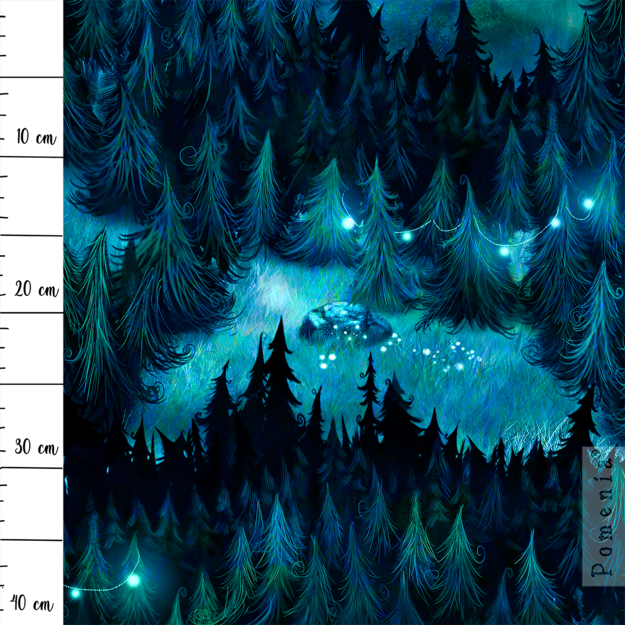 "Kuusien Kuiske", sinivihreä, TRIKOO, 40cm - Image 2