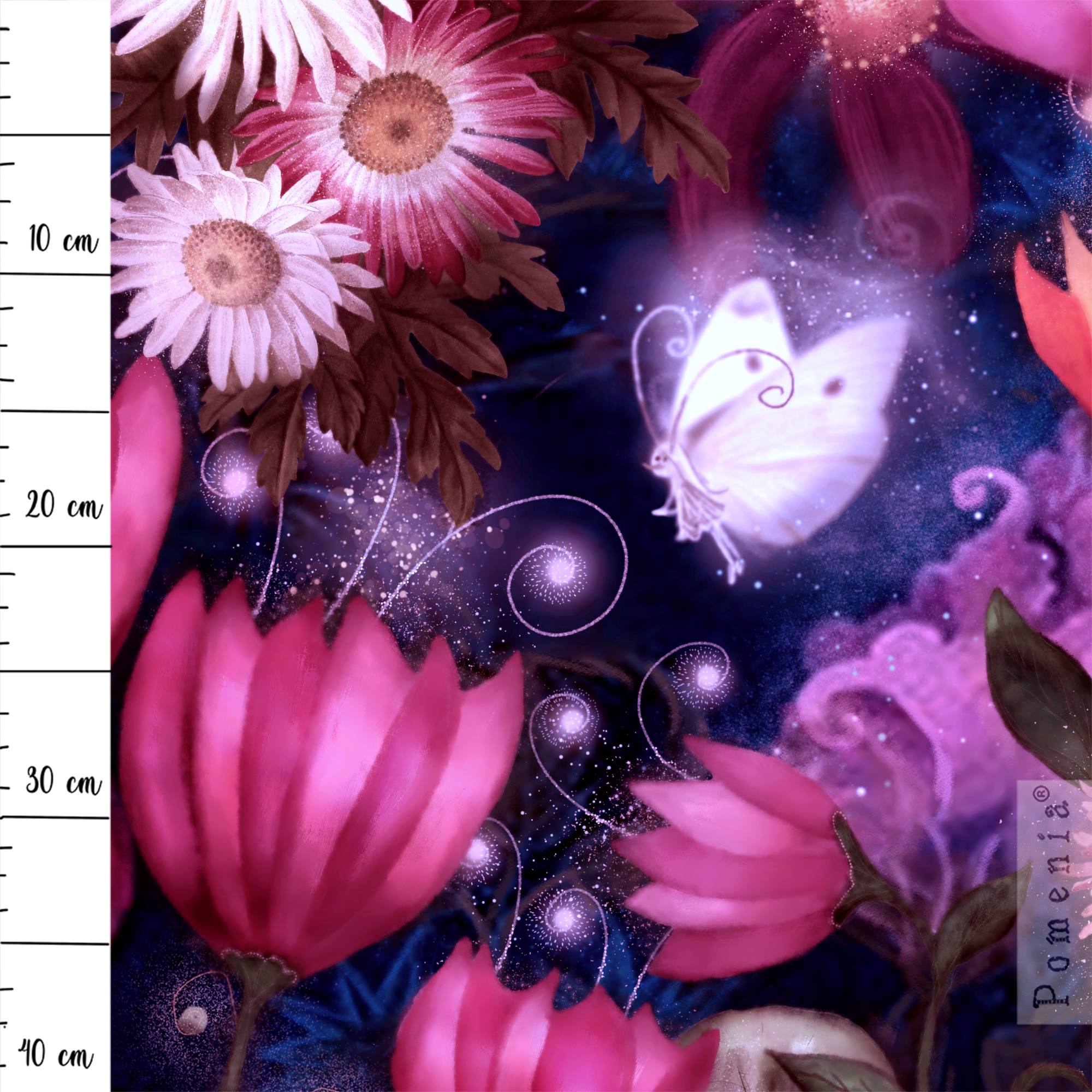 "Fields Of Butterfly Flowers", purplepink TRIKOO, 40cm - Image 2