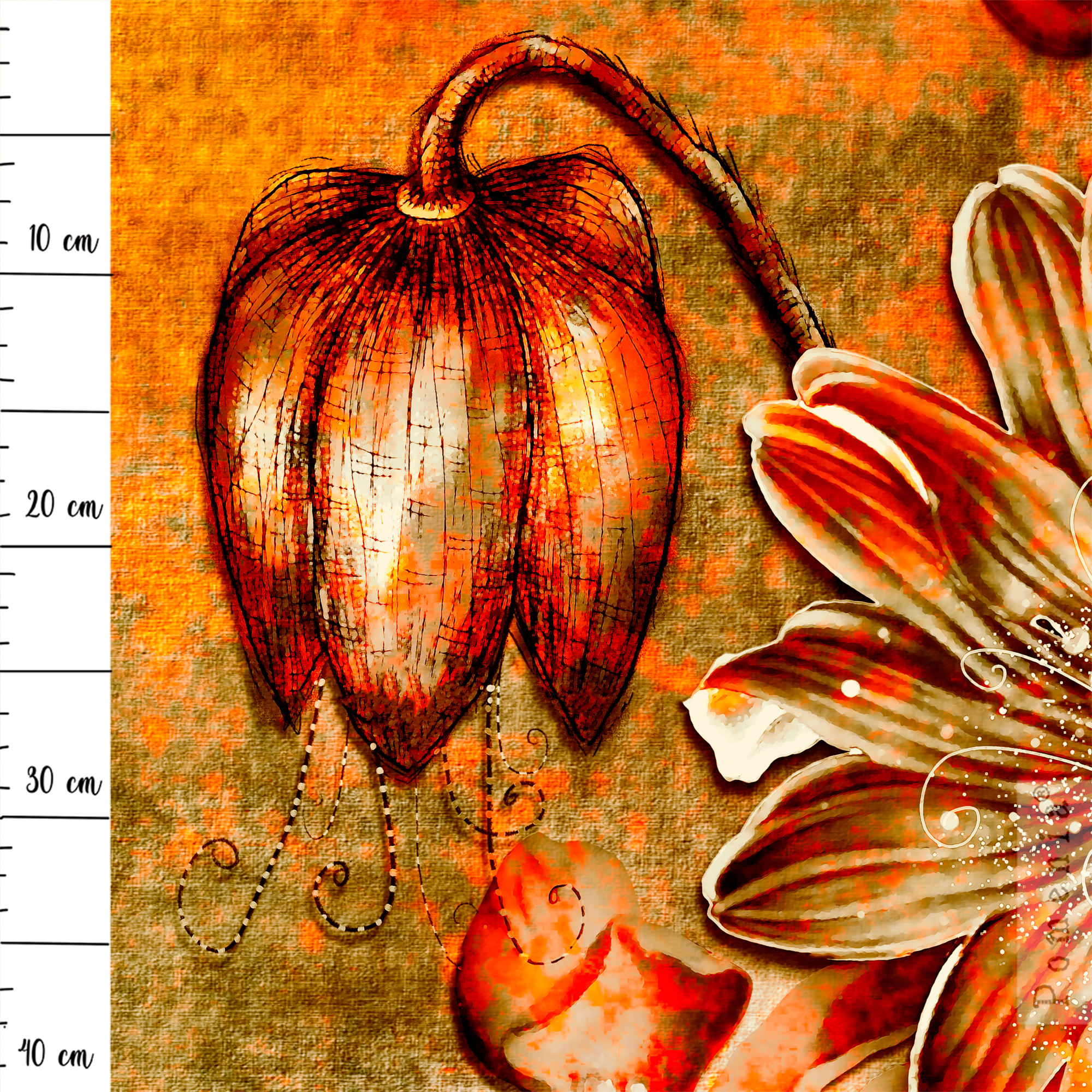 "Dragon Flower", ocra, TRIKOO, 40cm - Image 2