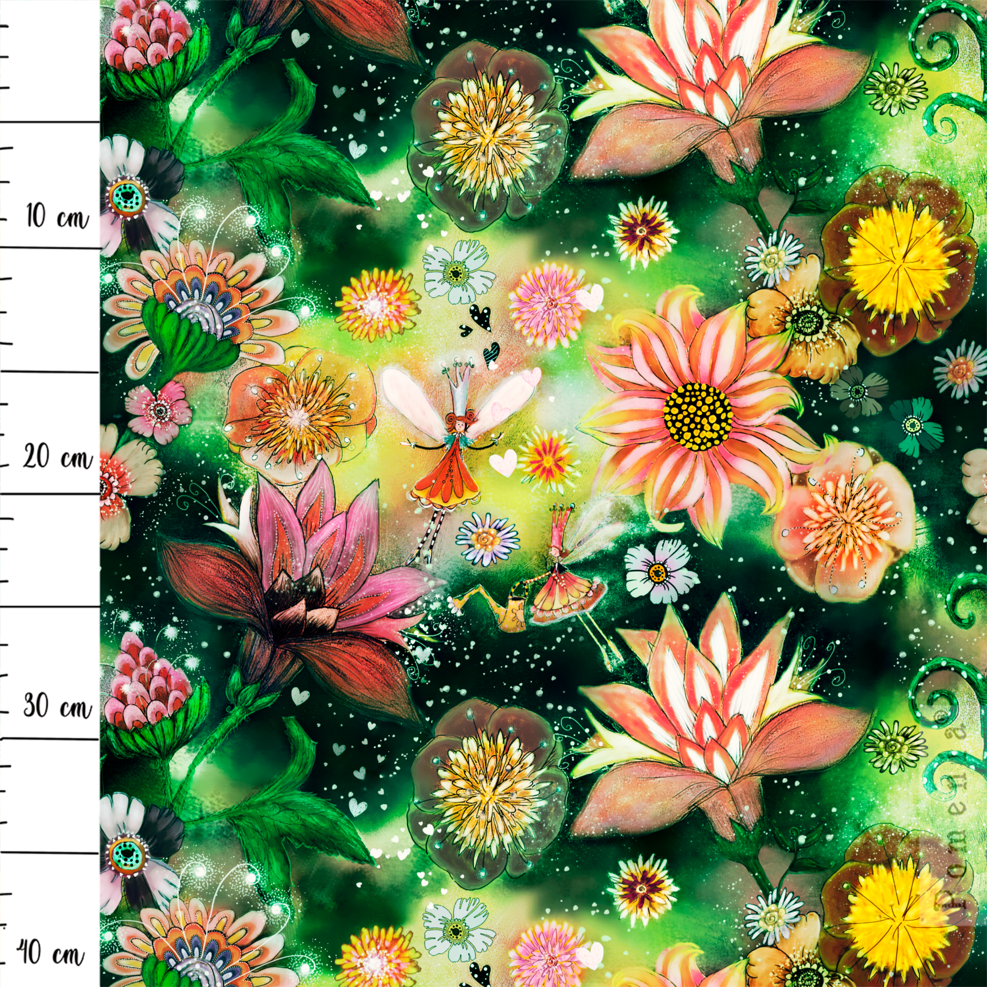 "Flowers And Fairies", green, TRIKOO, 40cm - Image 2