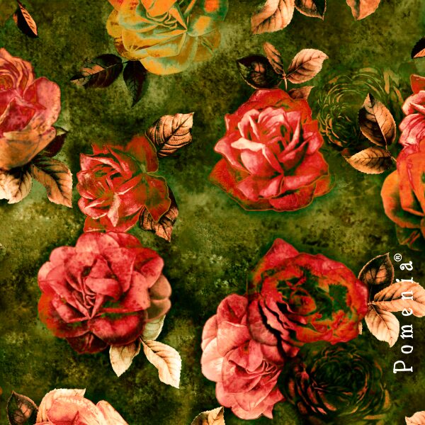 "Roses For Sisters", antique green, TRIKOO, 40cm