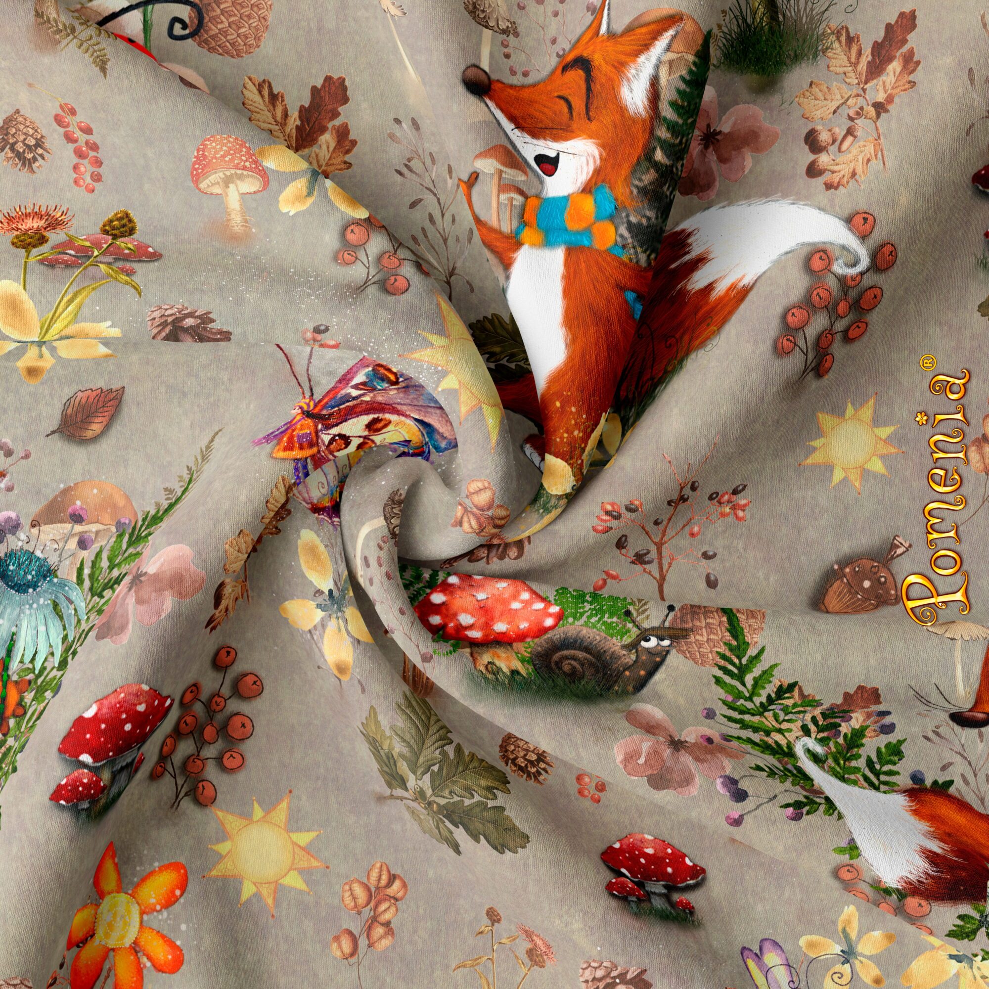 “Pikku Kettu”, beige, puuvilla, 40cm