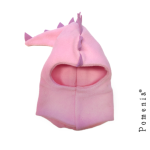 "Lohikäärme", kypärähattu, 2xfleece, pinkki-laventeli