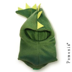 "Lohikäärme", kypärähattu, 2xfleece, metsä-lime